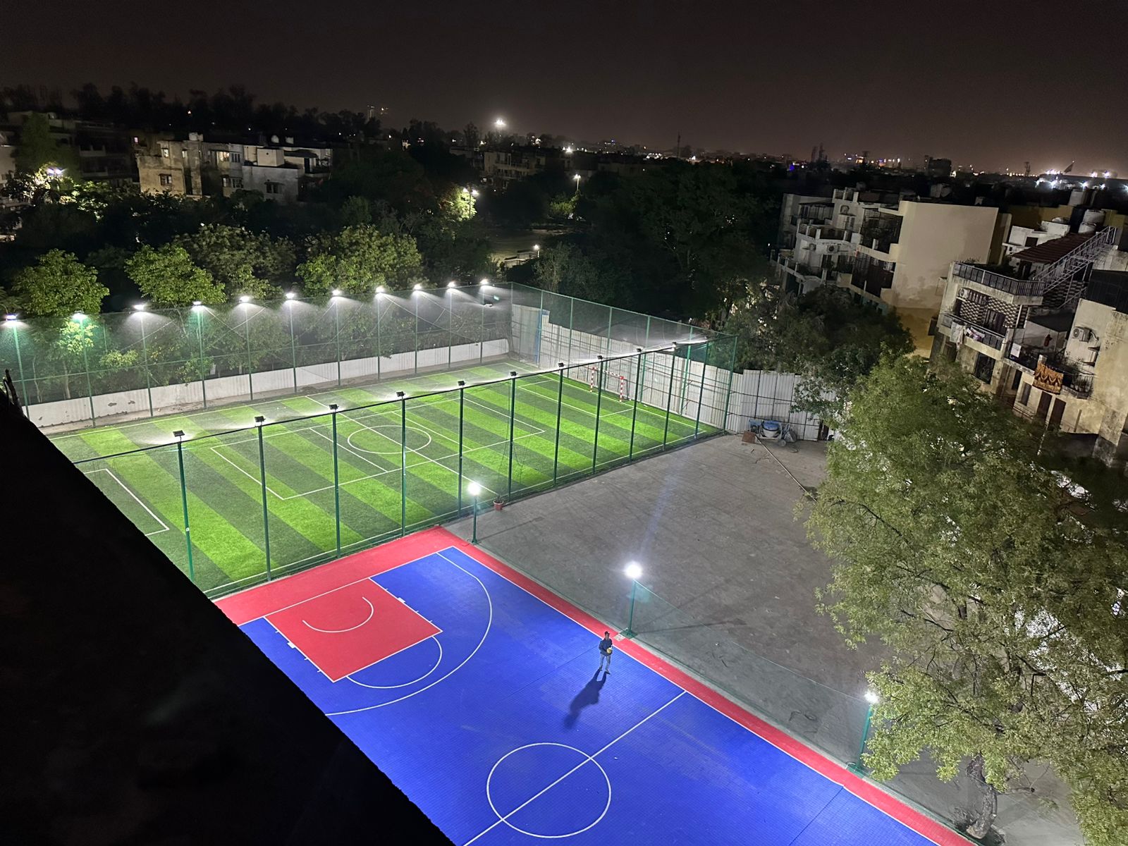 Players Playing Box Cricket at Ace Football and Box Cricket Mayur Vihar