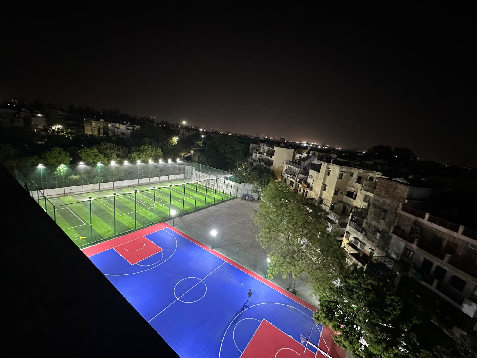 Bright Floodlights for Night Matches